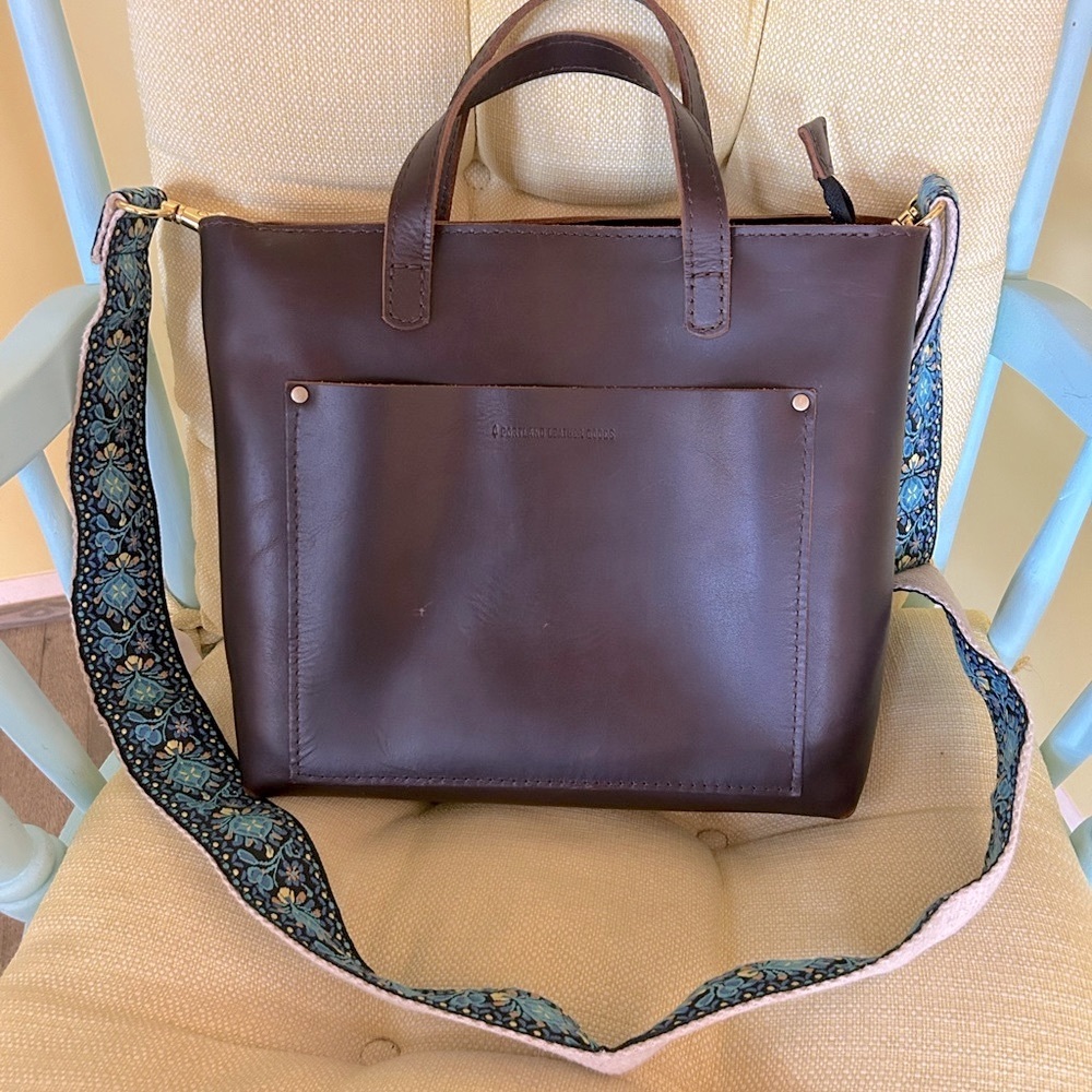 Perfect bag for Fall and Winter! Portland Leather Medium Crossbody Tote, Grizzly
